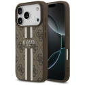 Kryt Guess 4G Printed Stripes iPhone 17 Pro - hnědý