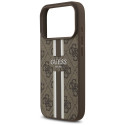Kryt Guess 4G Printed Stripes iPhone 17 Pro - hnědý