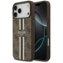 Kryt Guess 4G PRINTED STRIPES pro iPhone 17 Pro Max hnědý