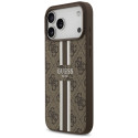 Kryt Guess 4G PRINTED STRIPES pro iPhone 17 Pro Max hnědý