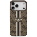 Kryt Guess 4G PRINTED STRIPES pro iPhone 17 Pro Max hnědý