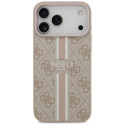 Kryt Guess 4G Printed Stripes pro iPhone 17 Pro Max - růžový