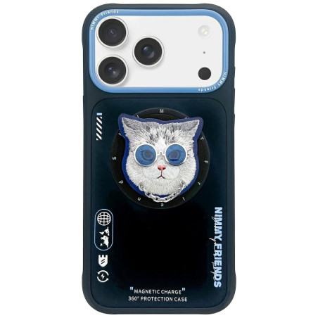 Kryt Nimmy COOL CAT pro iPhone 17 - black/blue
