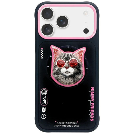 Kryt Nimmy COOL CAT pro iPhone 17 - black/pink