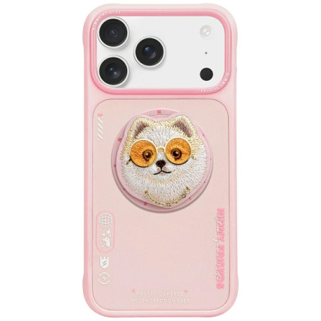 Nimmy Glasses Cool Dog MagSafe pro iPhone 17 Pro Max - pink