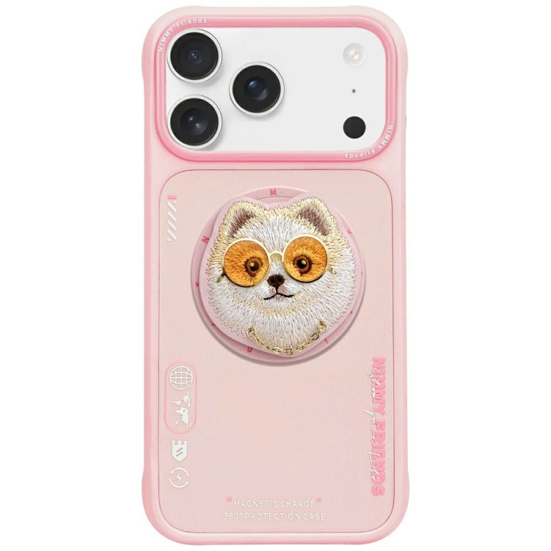 Kryt Nimmy COOL DOG pro iPhone 17 Pro - růžová