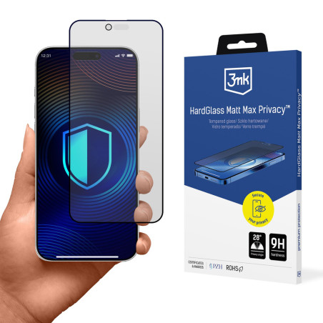 3mk HardGlass Matt Max Privacy pro iPhone 17 Air