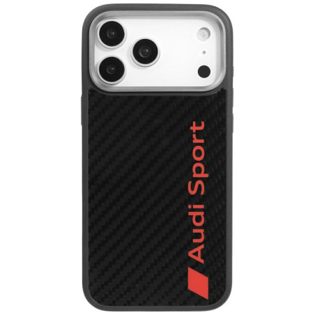 Kryt Audi CARBON FIBER MagSafe pro iPhone 17 Pro Max - černý