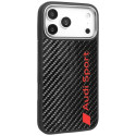 Kryt Audi CARBON FIBER MagSafe pro iPhone 17 Pro Max - černý