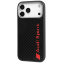 Kryt Audi CARBON FIBER MagSafe pro iPhone 17 Pro Max - černý