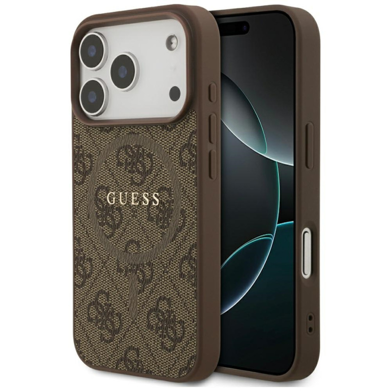 Kryt Guess 4G RING CLASSIC pro iPhone 17 Pro - hnědý