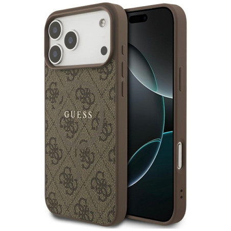 Kryt Guess 4G Ring Classic Logo pro iPhone 17 Pro Max – hnědý