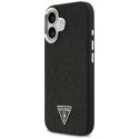Kryt Guess Glitter Triangle Logo MagSafe iPhone 17 - černý