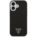 Kryt Guess Glitter Triangle Logo MagSafe iPhone 17 - černý