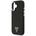 Kryt Guess Glitter Triangle Logo MagSafe iPhone 17 - černý