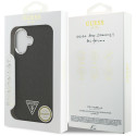 Kryt Guess Glitter Triangle Logo MagSafe iPhone 17 - černý