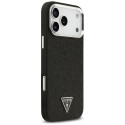 Kryt Guess Glitter Triangle Logo MagSafe pro iPhone 17 Pro Max - čern