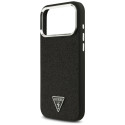 Kryt Guess Glitter Triangle Logo MagSafe pro iPhone 17 Pro Max - čern