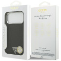 Kryt Guess Glitter Triangle Logo MagSafe pro iPhone 17 Pro Max - čern