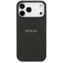 Kryt Guess Grained Ring MagSafe pro iPhone 17 Pro Max - černý