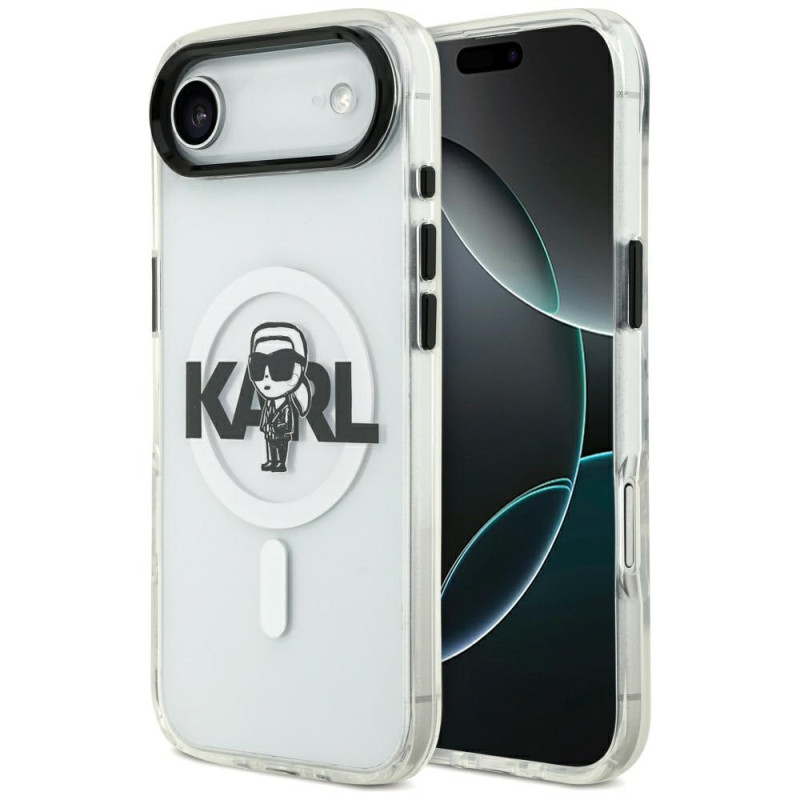 Kryt Karl Lagerfeld IML Karl Sketch Logo pro iPhone 17 Air - transparentní
