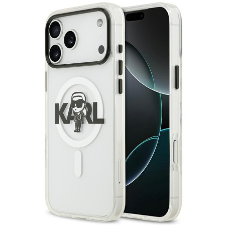 Kryt Karl Lagerfeld IML Karl Sketch Logo MagSafe pro iPhone 17 Pro Max