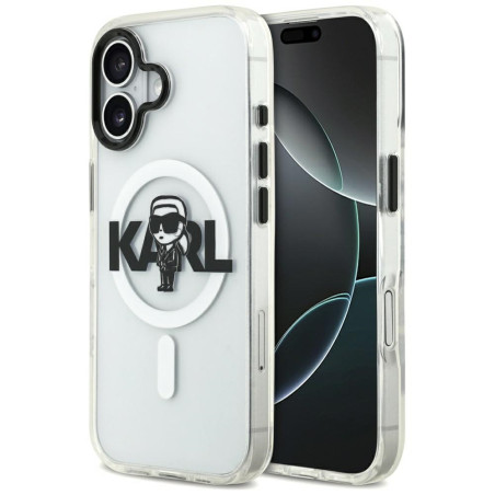 Kryt Karl Lagerfeld IML Karl Sketch Logo iPhone 17 transparentní
