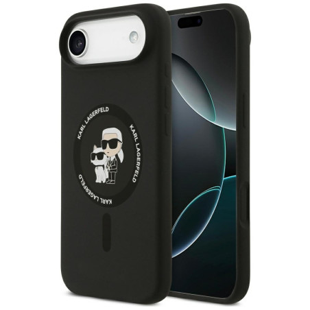 Kryt Karl Lagerfeld Karl&Choupette MagSafe pro iPhone 17 Air - černý