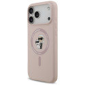 Kryt Karl Lagerfeld SILICONE KARL&CHOUETTE iPhone 17 Pro Max - růžov