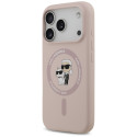 Kryt Karl Lagerfeld MagSafe Karl&Choupette pro iPhone 17 Pro – růž