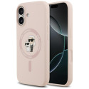 Kryt Karl Lagerfeld SILICONE Karl&Choupette iPhone 17 - růžová