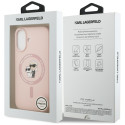 Kryt Karl Lagerfeld SILICONE Karl&Choupette iPhone 17 - růžová