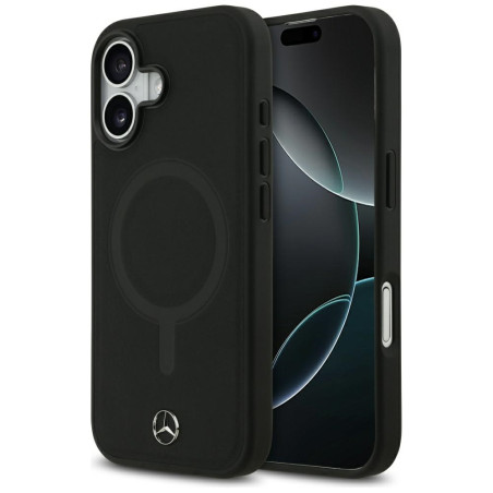 Kryt Mercedes Plain Smooth Leather MagSafe iPhone 17 - black