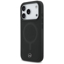 Pouzdro Mercedes Plain Smooth Leather MagSafe pro iPhone 17 Pro - čer