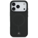Pouzdro Mercedes Plain Smooth Leather MagSafe pro iPhone 17 Pro - čer