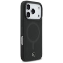Pouzdro Mercedes Plain Smooth Leather MagSafe pro iPhone 17 Pro - čer