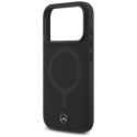 Pouzdro Mercedes Plain Smooth Leather MagSafe pro iPhone 17 Pro - čer