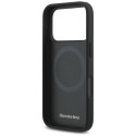 Pouzdro Mercedes Plain Smooth Leather MagSafe pro iPhone 17 Pro - čer