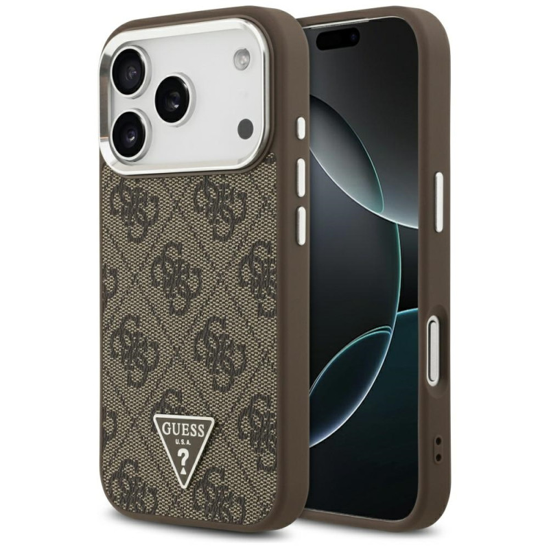 Kryt Guess 4G Triangle Logo pro iPhone 17 Pro - brown