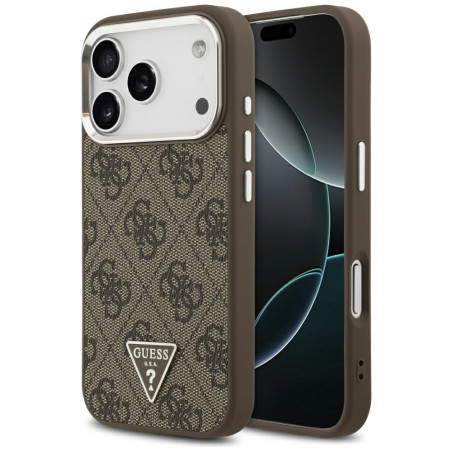 Kryt Guess 4G Triangle Logo MagSafe iPhone 17 Pro - brown