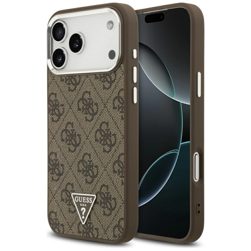 Kryt Guess 4G Triangle Logo pro iPhone 17 Pro Max - hnědý