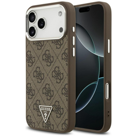 Kryt Guess 4G Triangle Logo pro iPhone 17 Pro Max - hnědý
