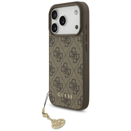Kryt Guess 4G Charms Collection MagSafe pro iPhone 17 Pro - hnědý