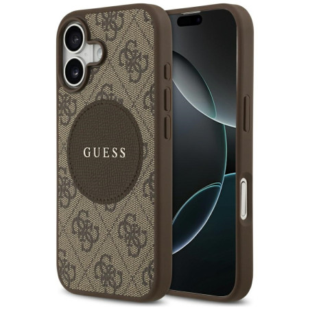 Kryt Guess 4G Circle Classic Logo MagSafe iPhone 17 - hnědý