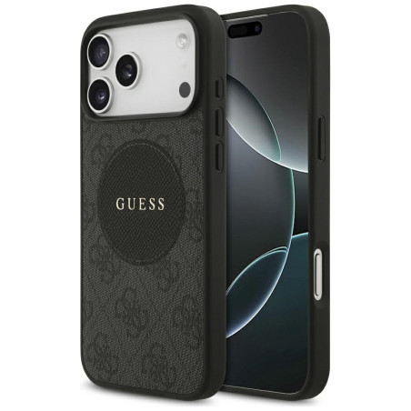 Kryt Guess 4G Circle Classic MagSafe iPhone 17 Pro Max černý