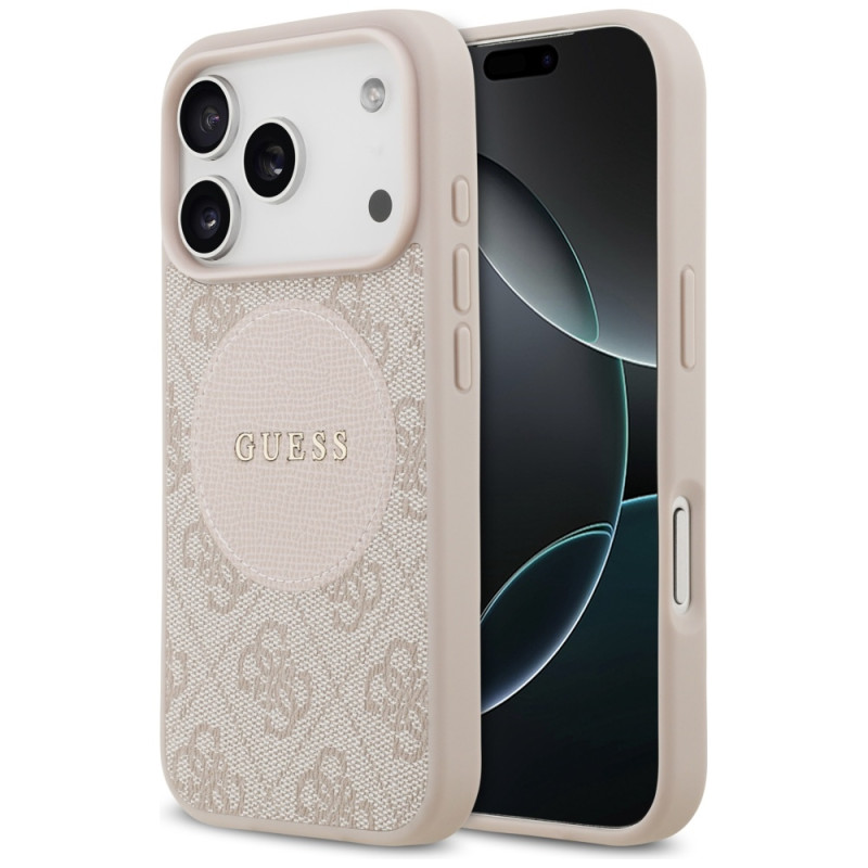 Kryt Guess 4G CIRCLE CLASSIC pro iPhone 17 Pro - růžová