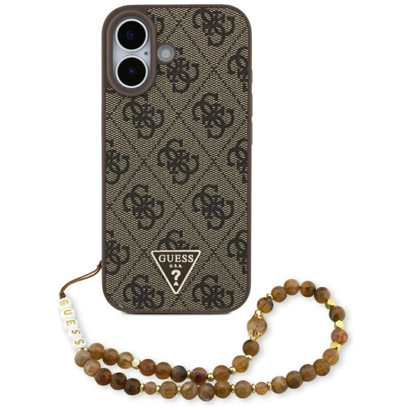 Kryt Guess 4G STRAP TRIANGLE pro iPhone 17 - hnědá
