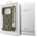 Kryt Guess 4G STRAP TRIANGLE pro iPhone 17 Pro - hnědý