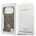 Kryt Guess 4G Strass Logo pro iPhone 17 Pro - hnědý