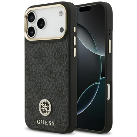 Kryt Guess 4G STRASS LOGO pro iPhone 17 Pro Max - černý
